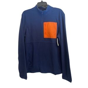 ABOUND mens blue and orange fleece